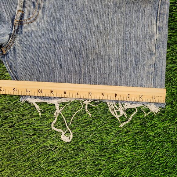 LEVIS Cut-Off Jeans Shorts Womens 14 34x5 High-Waist Jorts - Picture 11 of 13